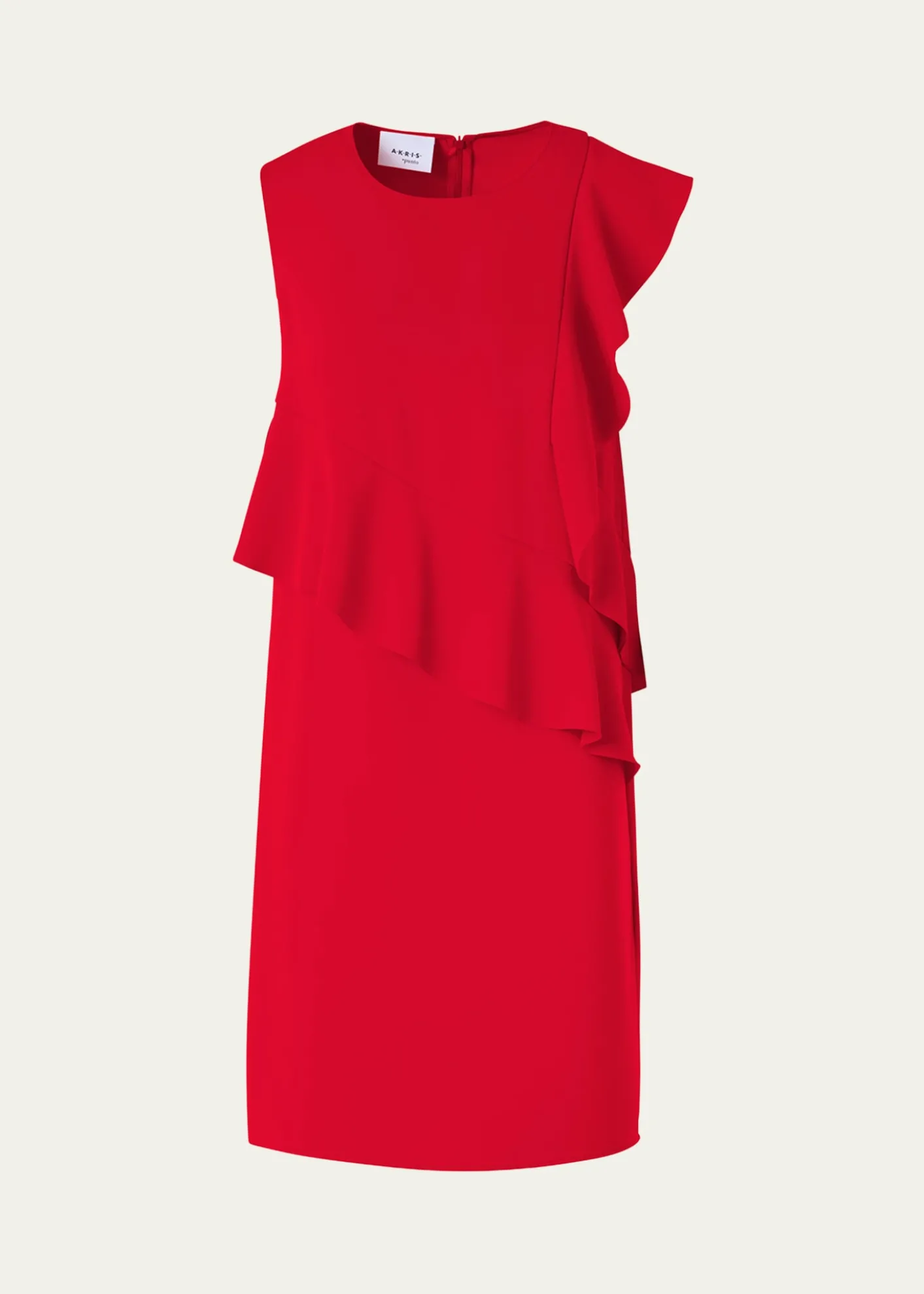 Akris puntoRuffle Sleeveless Mini Shift Dress