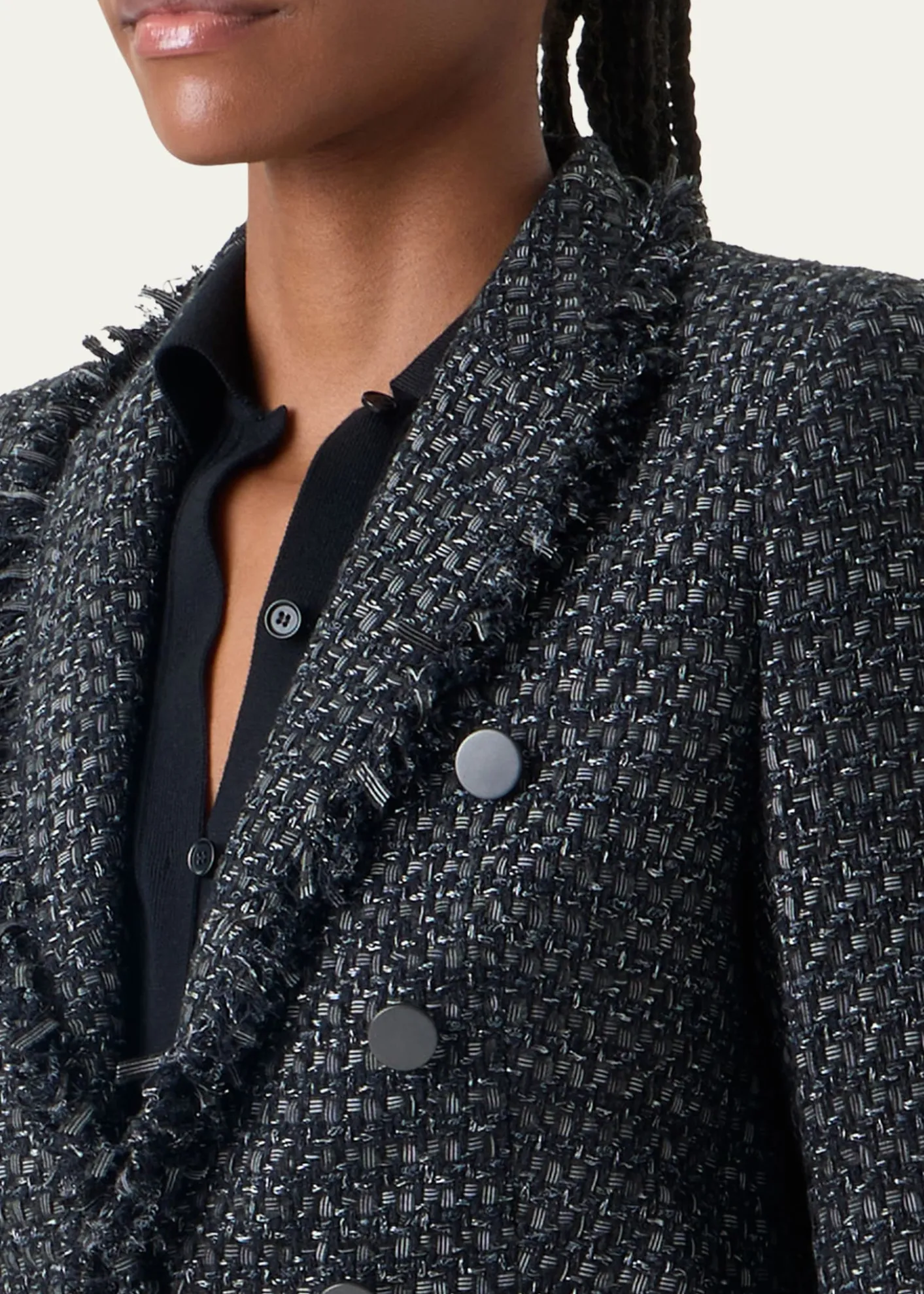 Akris puntoSalt and Pepper Tweed Jacket