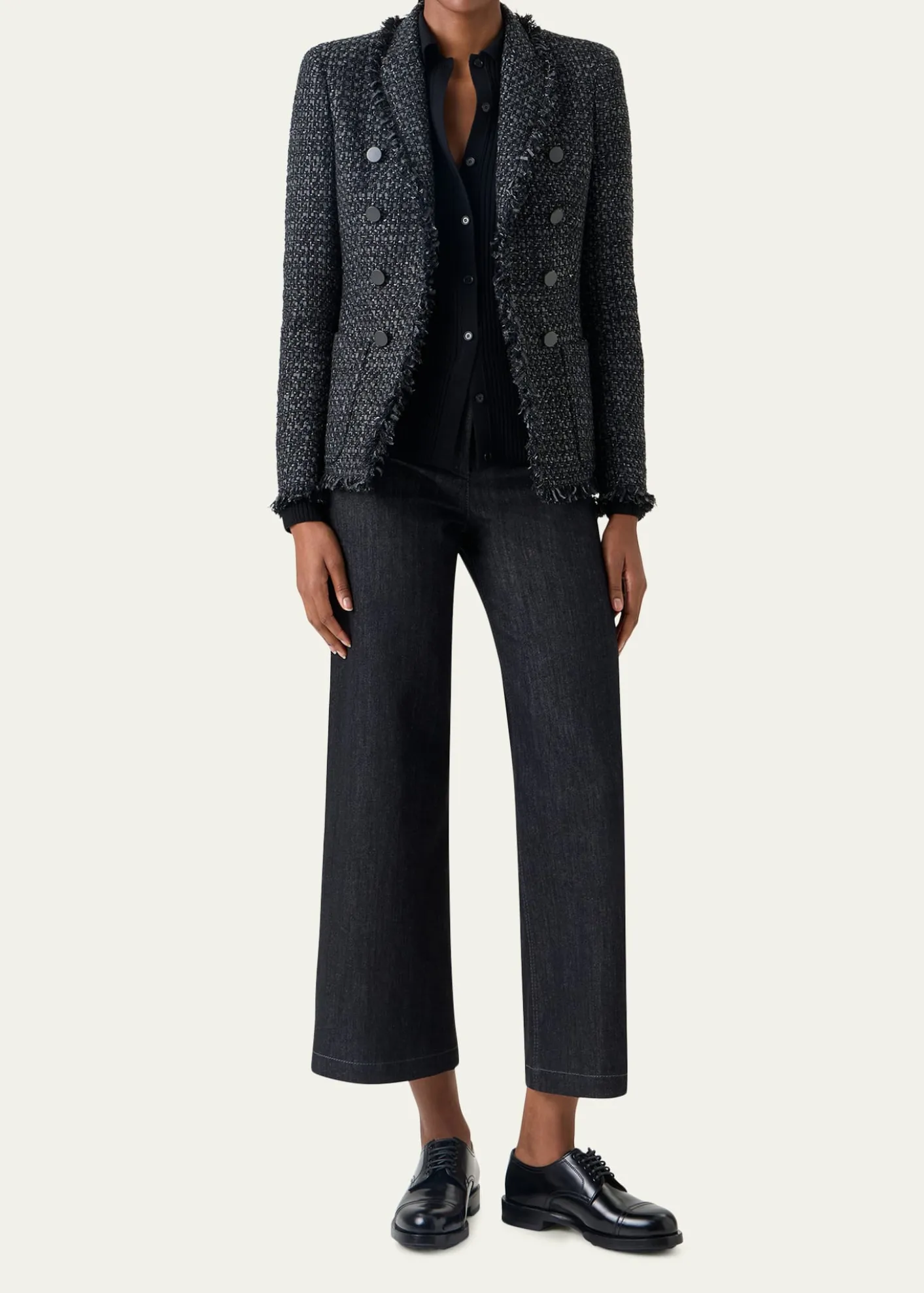 Akris puntoSalt and Pepper Tweed Jacket