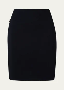 Akris puntoShort Stretch-Jersey Skirt, Black