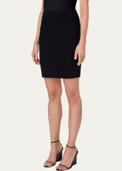 Akris puntoShort Stretch-Jersey Skirt, Black
