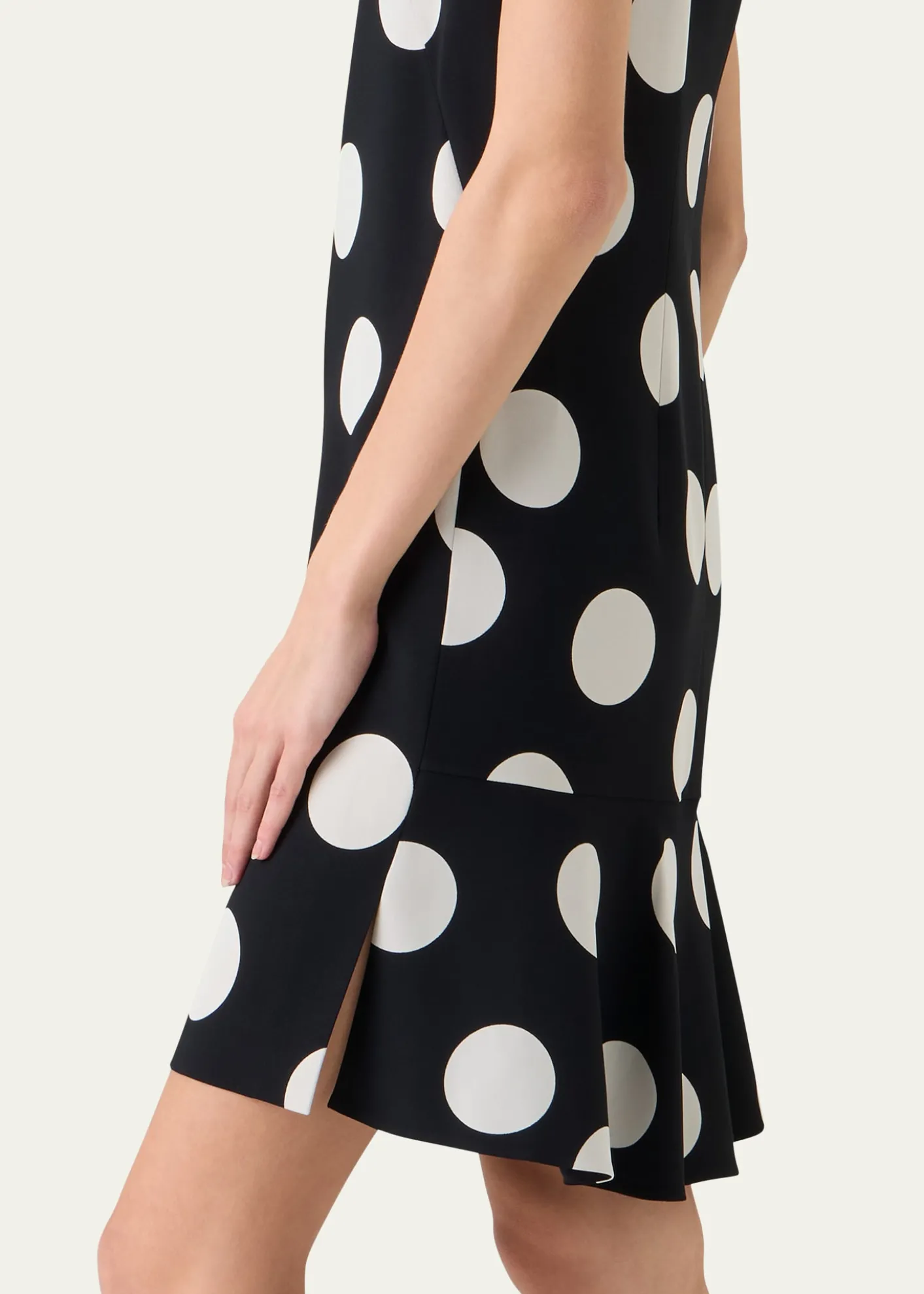 Akris puntoSleeveless XL Polka Dot Shift Dress