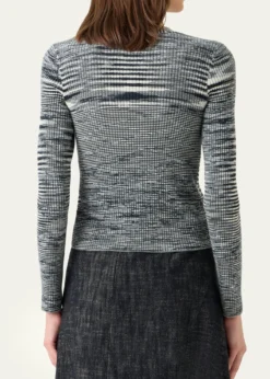 Akris puntoSpace Dye Ribbed Merino Cardigan