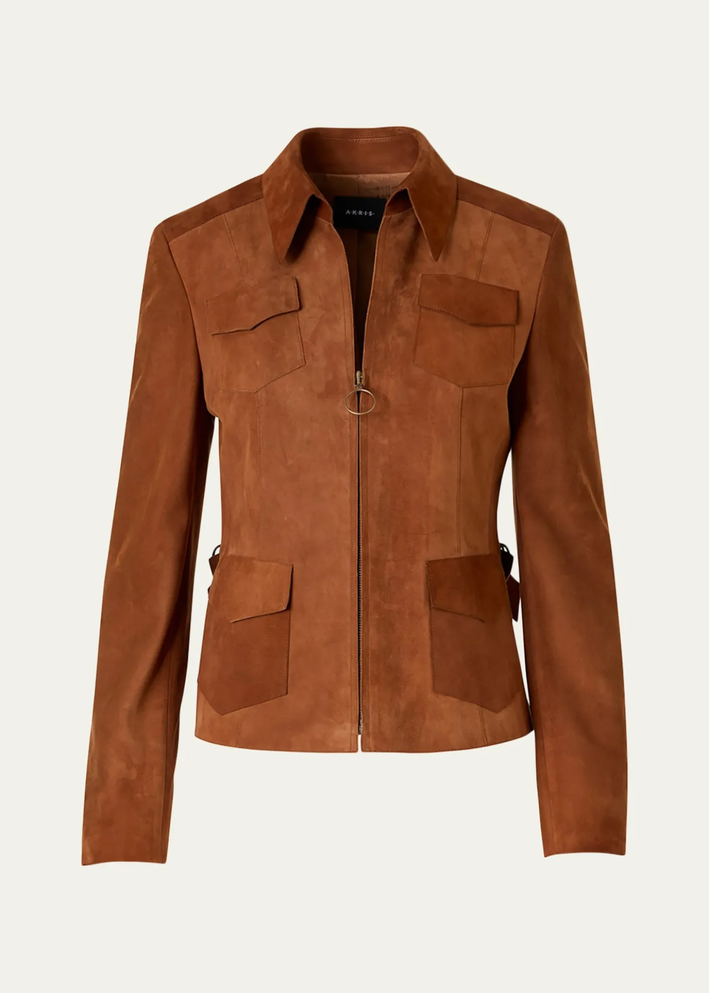 Akris puntoSuede Slim Zip Jacket