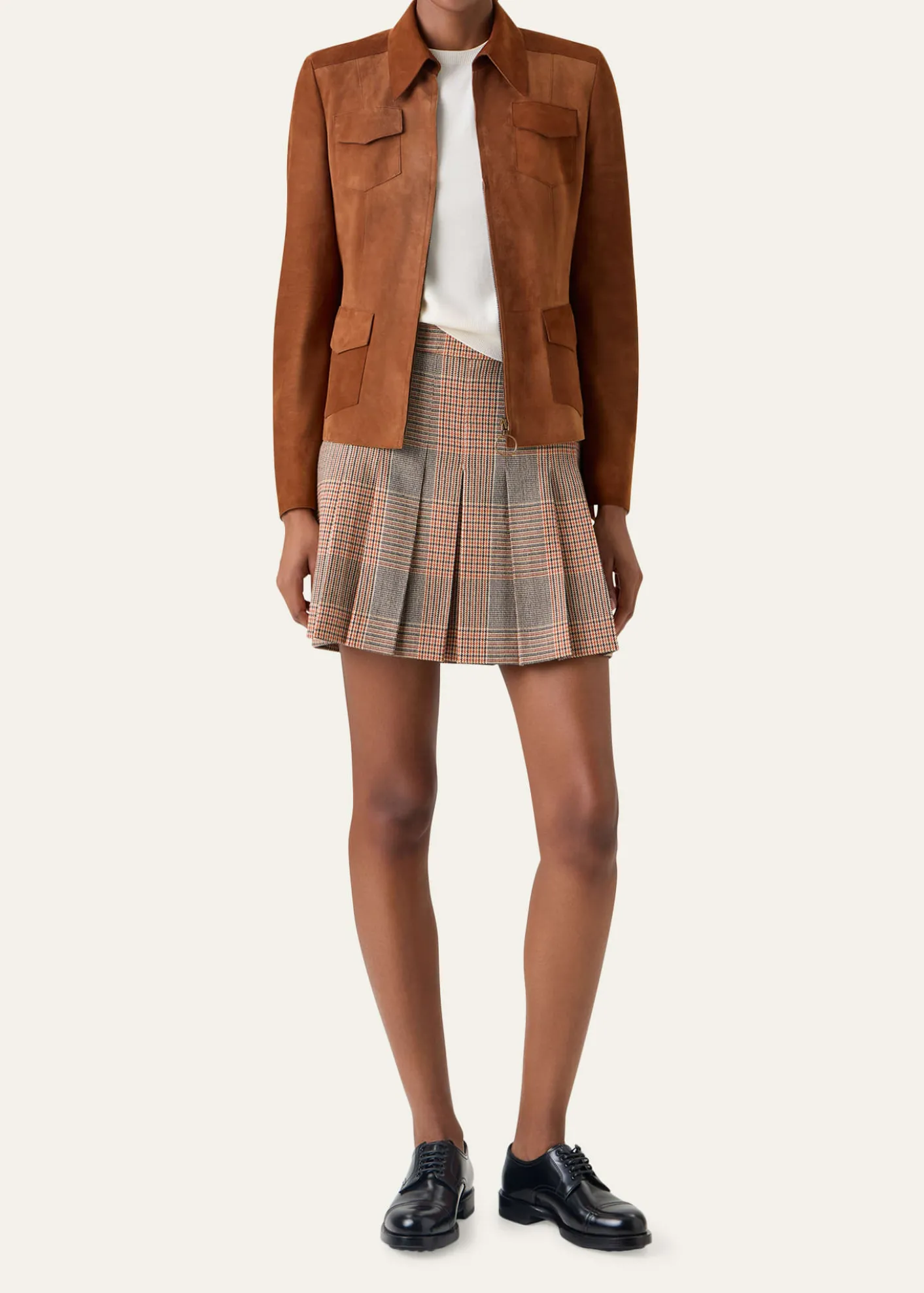 Akris puntoSuede Slim Zip Jacket