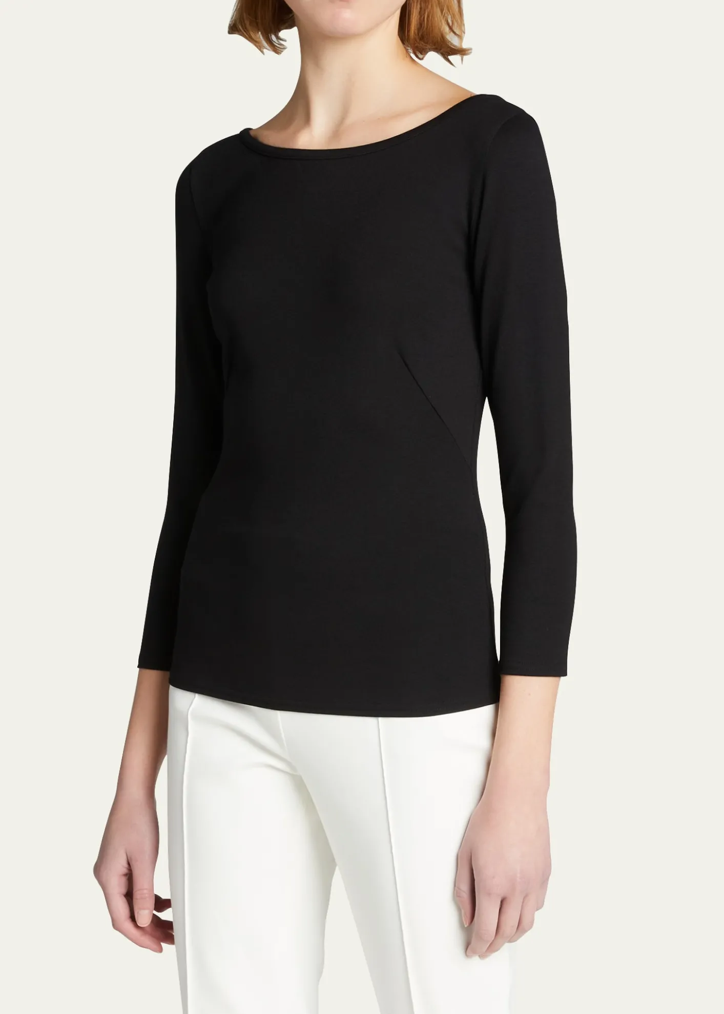 Akris puntoThree-Quarter-Sleeve Jersey Top