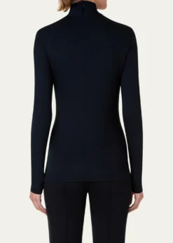 Akris puntoTurtleneck Long-Sleeve Modal-Stretch Top