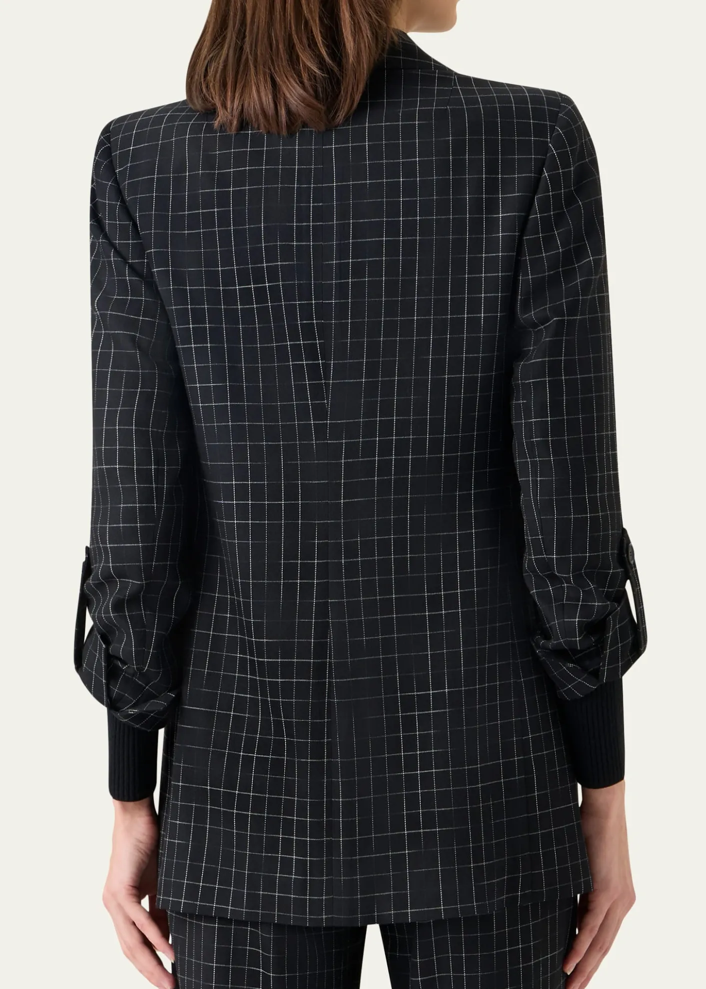 Akris puntoWindowpane Check Single-Breasted Jacket