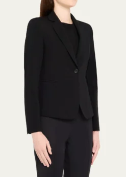 Akris puntoWool Jersey Tailored Blazer Jacket