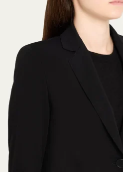 Akris puntoWool Jersey Tailored Blazer Jacket