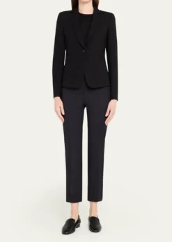 Akris puntoWool Jersey Tailored Blazer Jacket