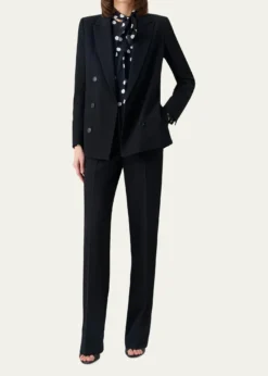 Akris puntoWool Tricotine Double-Breasted Jacket