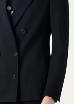 Akris puntoWool Tricotine Double-Breasted Jacket