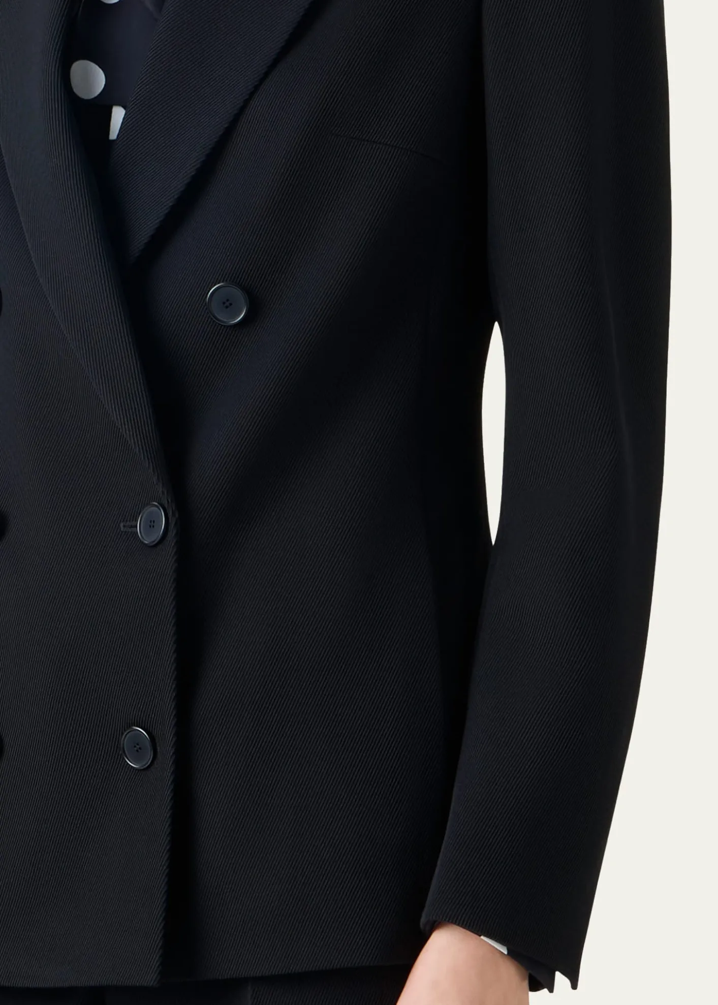 Akris puntoWool Tricotine Double-Breasted Jacket