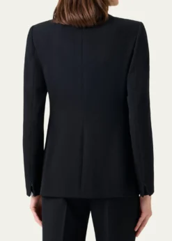 Akris puntoWool Tricotine Double-Breasted Jacket