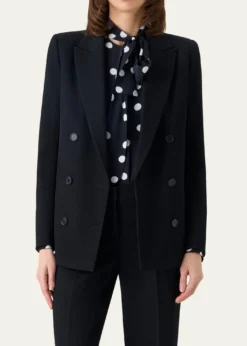 Akris puntoWool Tricotine Double-Breasted Jacket