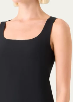 AkrisScoop-Neck Silk Georgette Tank Top