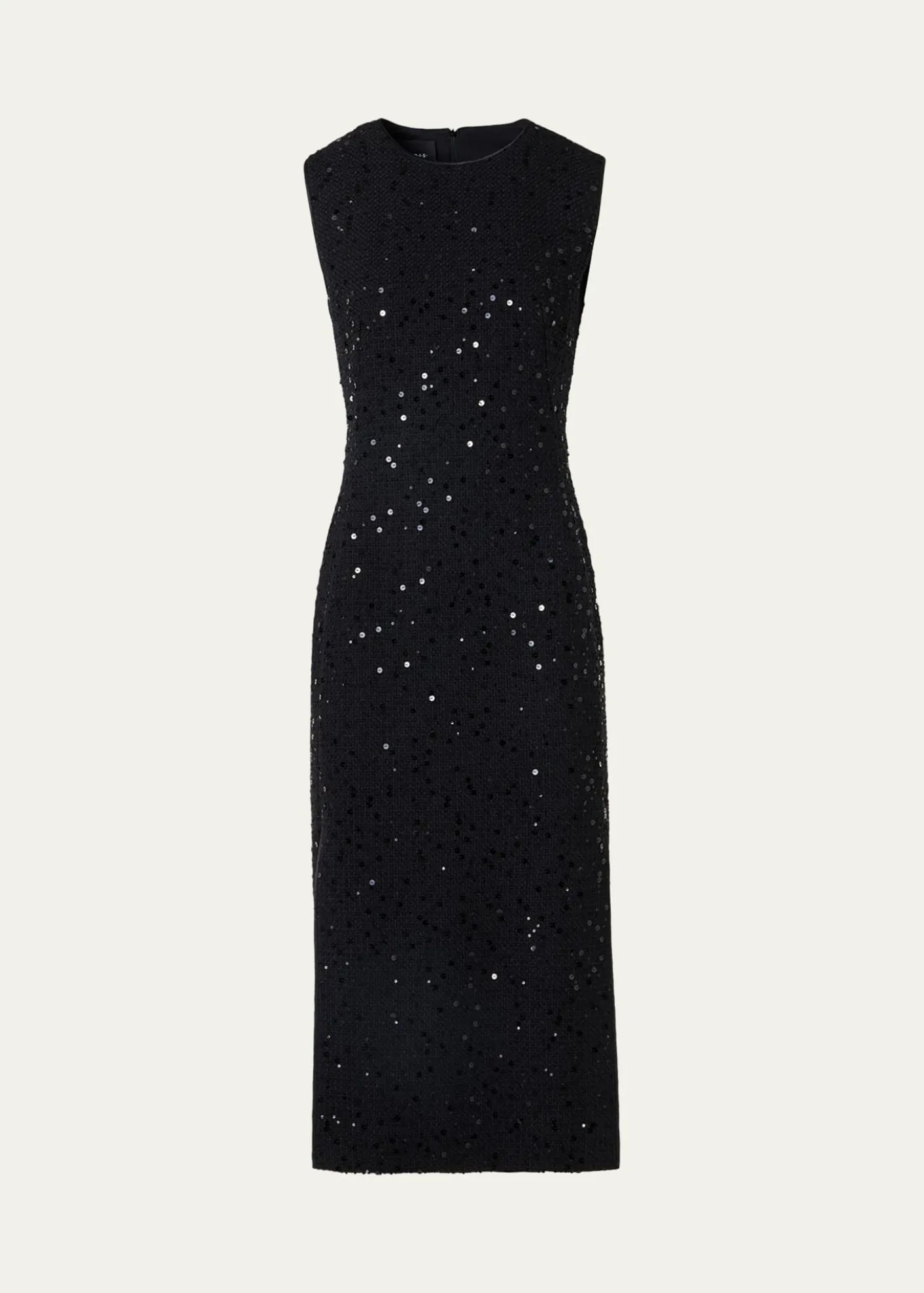AkrisSequined Tweed Midi Sheath Dress