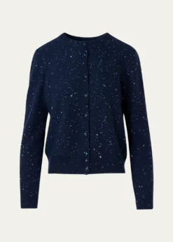 AkrisSequined Wool-Cashmere Knit Cardigan