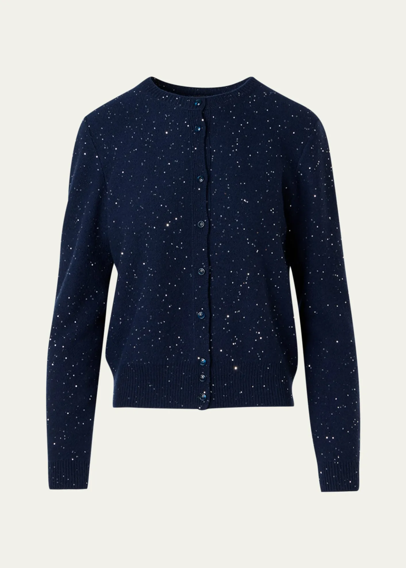 AkrisSequined Wool-Cashmere Knit Cardigan