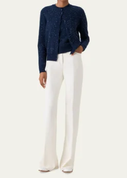 AkrisSequined Wool-Cashmere Knit Cardigan