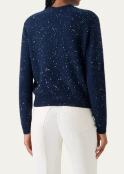 AkrisSequined Wool-Cashmere Knit Cardigan