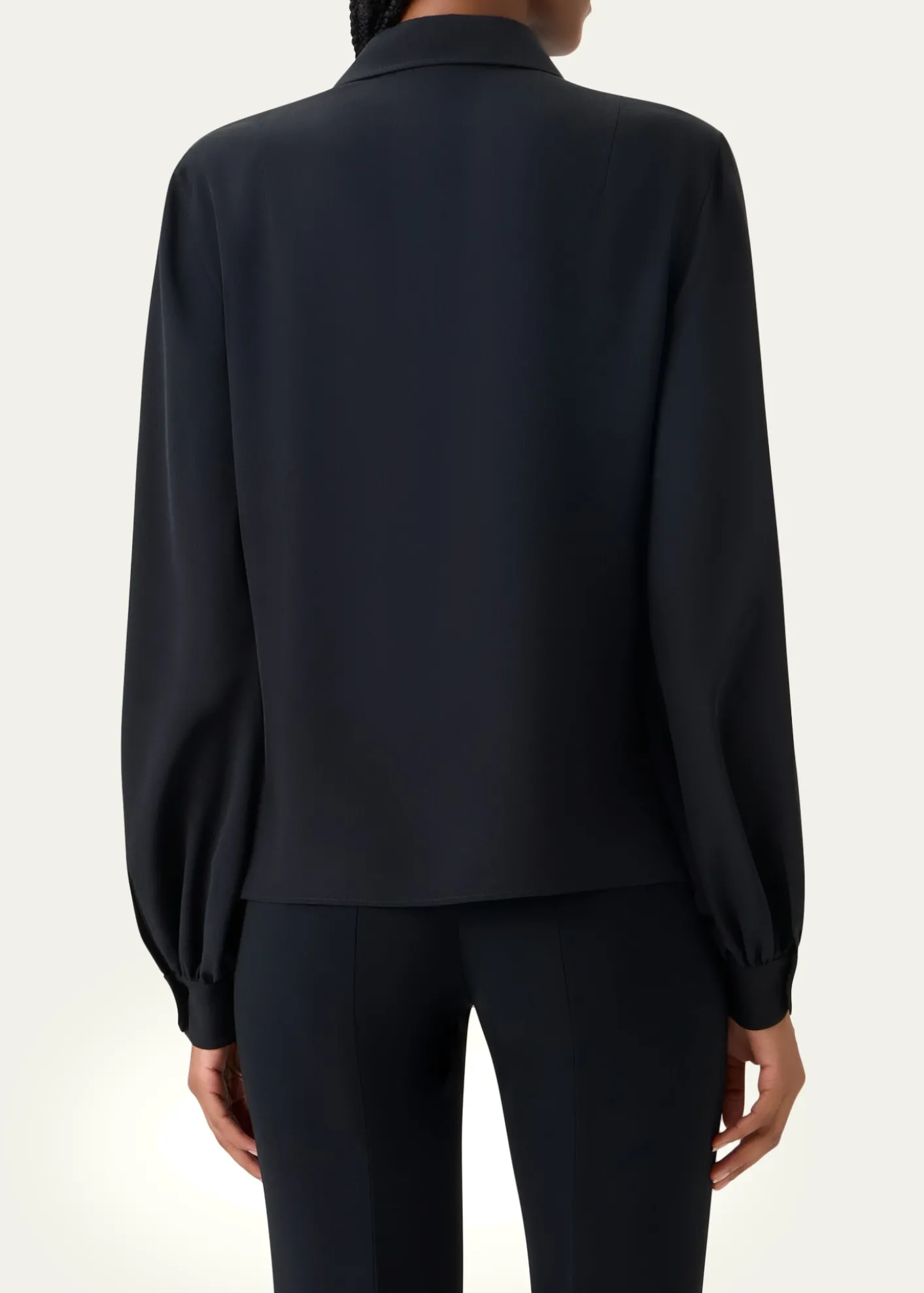 AkrisSequin Embellished Silk Crepe Blouse