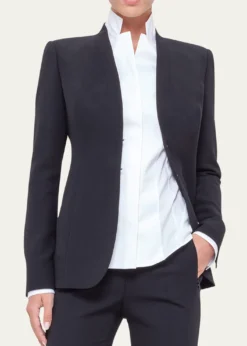 AkrisShawl-Collar Wool Jacket