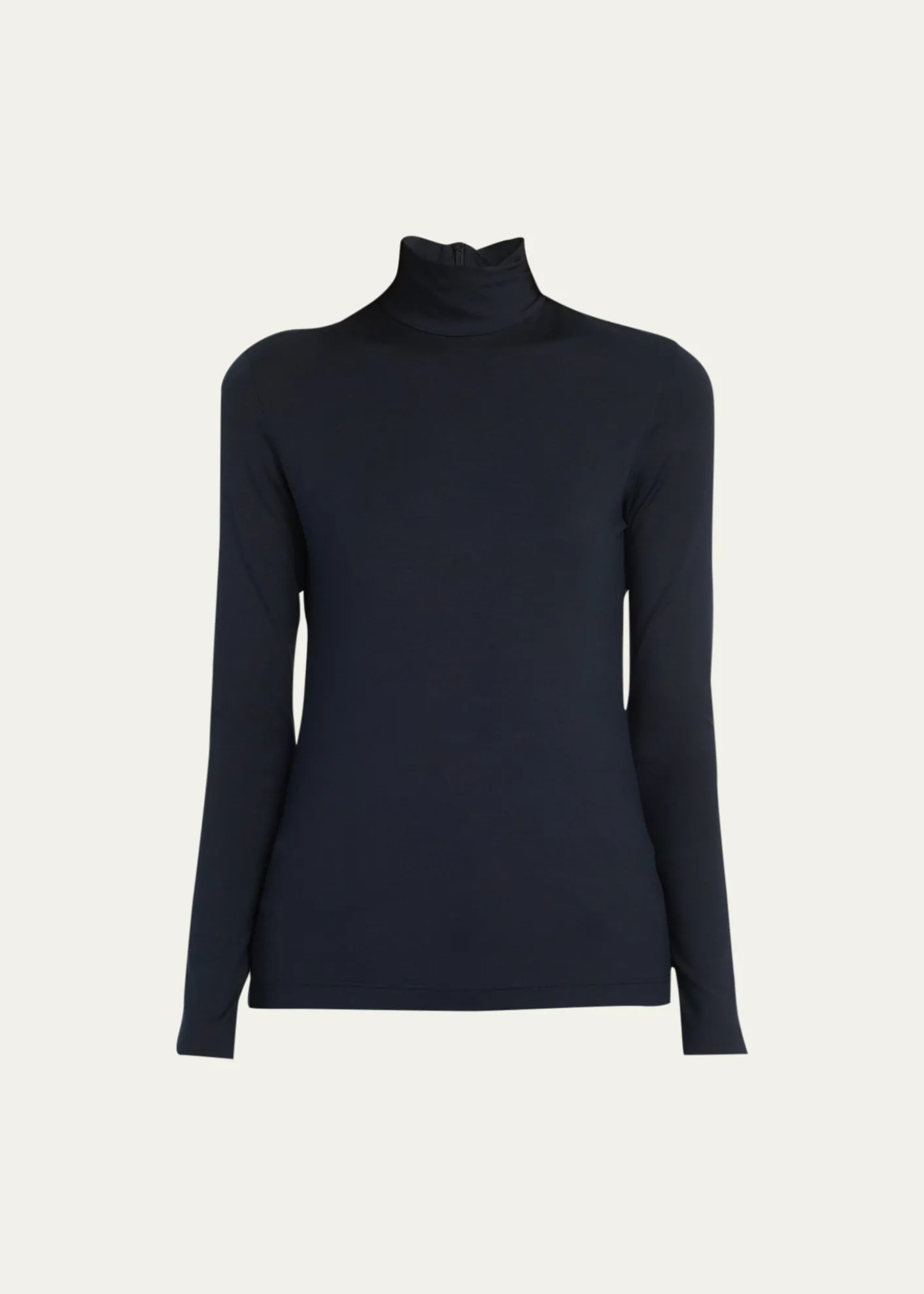 AkrisSilk-Cotton Jersey Turtleneck Top