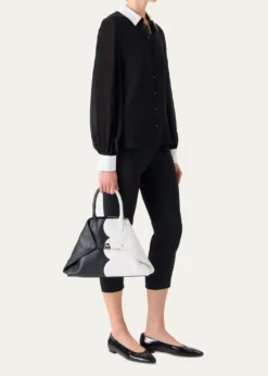 AkrisSilk Georgette Button-Down Blouse