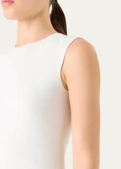 AkrisSleeveless Fitted Silk Knit Top
