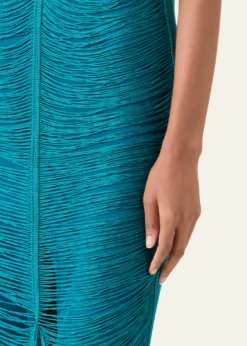 AkrisSleeveless Silk Knit Midi Sheath Dress