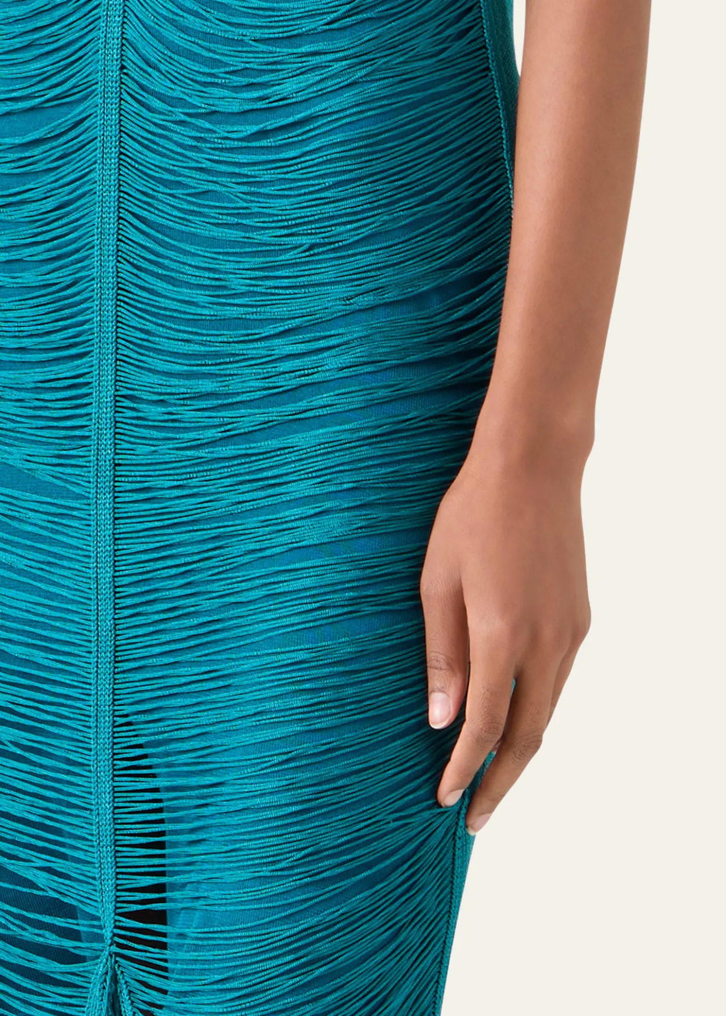 AkrisSleeveless Silk Knit Midi Sheath Dress