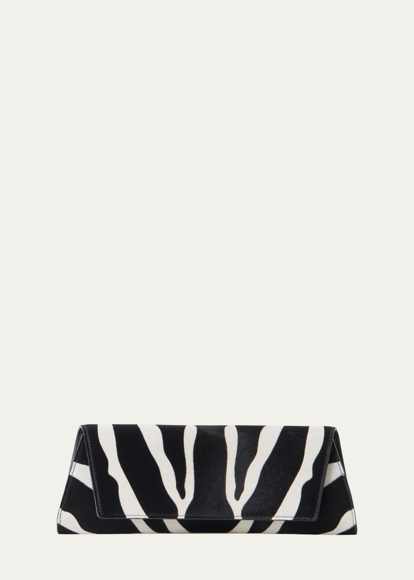 AkrisSmall Zebra-Print Calf Hair Clutch Bag