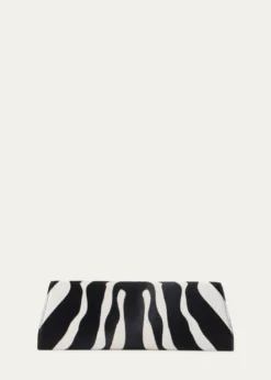 AkrisSmall Zebra-Print Calf Hair Clutch Bag