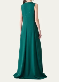 AkrisSwarovski Stars Silk Crepe Gown