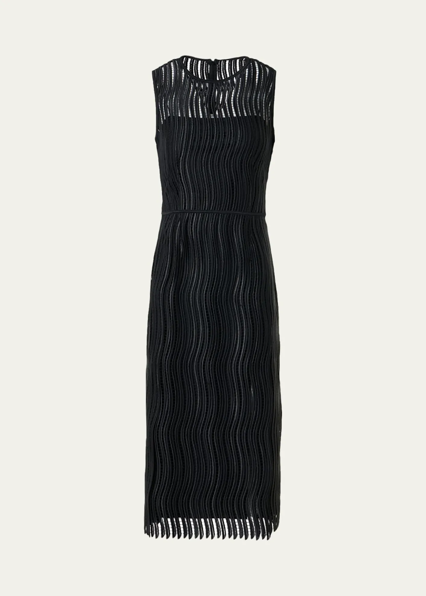 AkrisTechno Wave Guipure Sheath Midi Dress