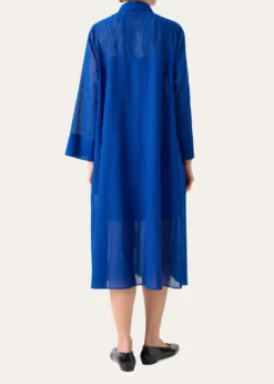 AkrisWave Broderie Anglaise Cotton Voile Midi Shirtdress