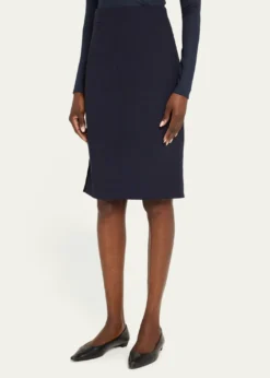 AkrisWool-Blend Knee-Length Pencil Skirt