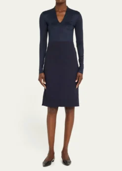 AkrisWool-Blend Knee-Length Pencil Skirt