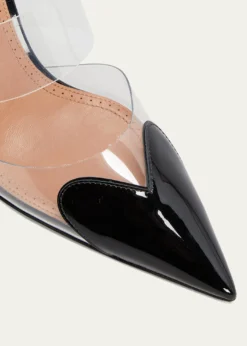 ALAIACoeur Clear Cap-Toe Mule Pumps