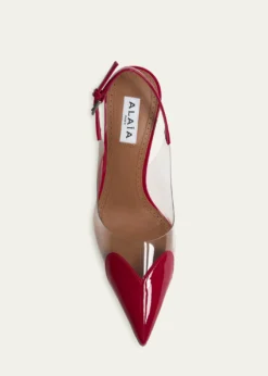 ALAIACoeur Clear Cap-Toe Mule Pumps