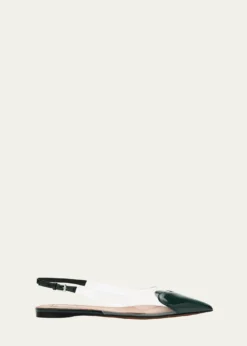 ALAIACoeur Heart Clear Slingback Ballerina Flats