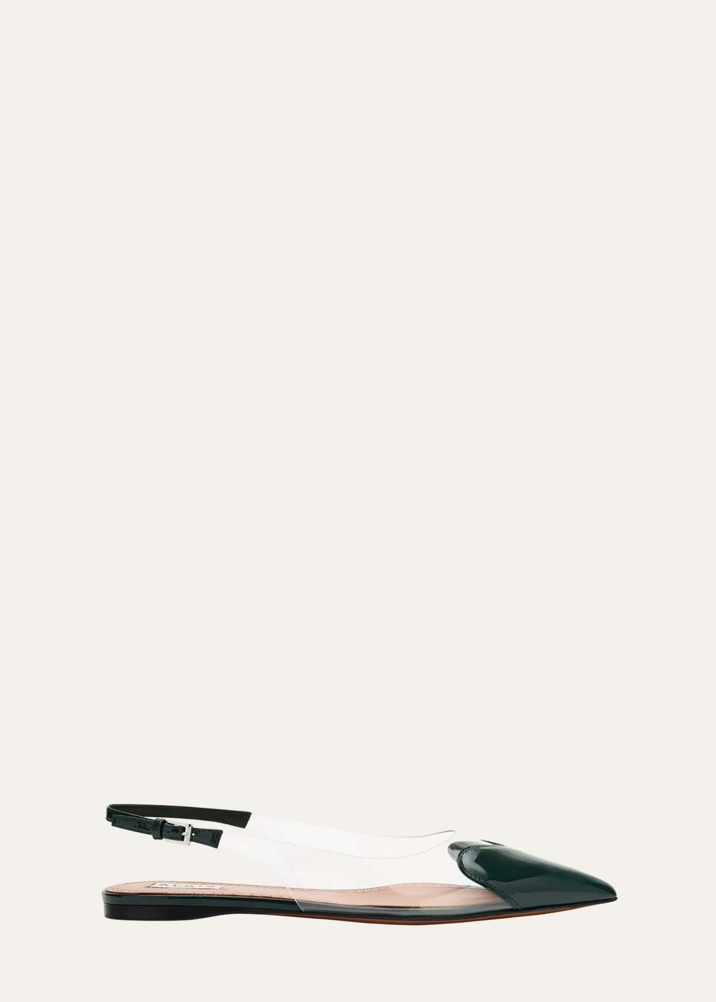 ALAIACoeur Heart Clear Slingback Ballerina Flats