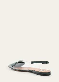 ALAIACoeur Heart Clear Slingback Ballerina Flats
