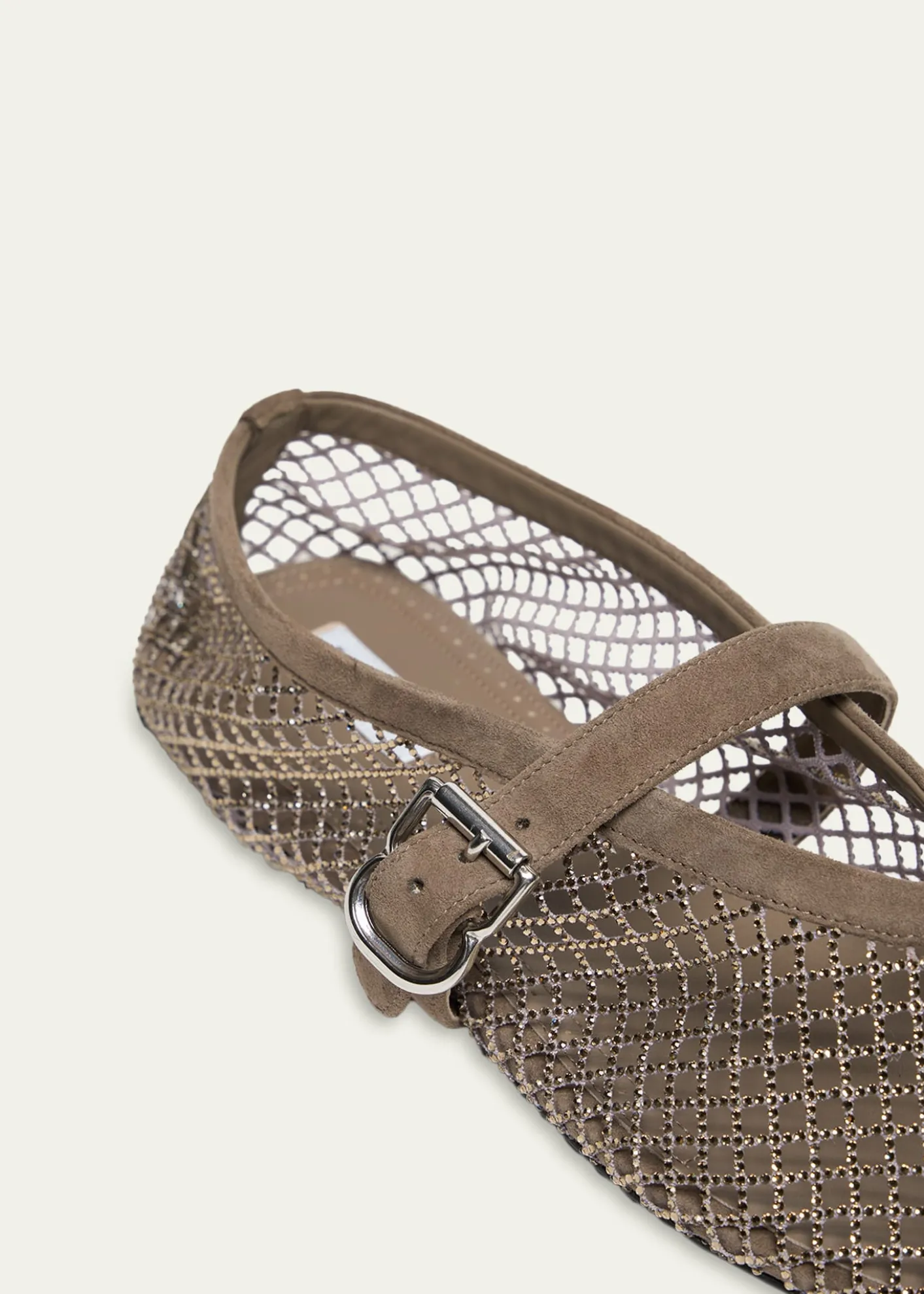 ALAIACrystal Mesh Ballet Flats