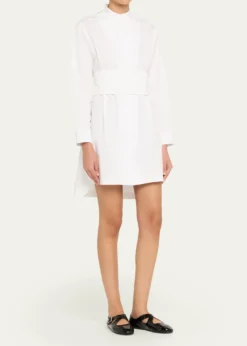 ALAIACummerbund Mini Shirtdress