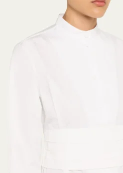 ALAIACummerbund Mini Shirtdress