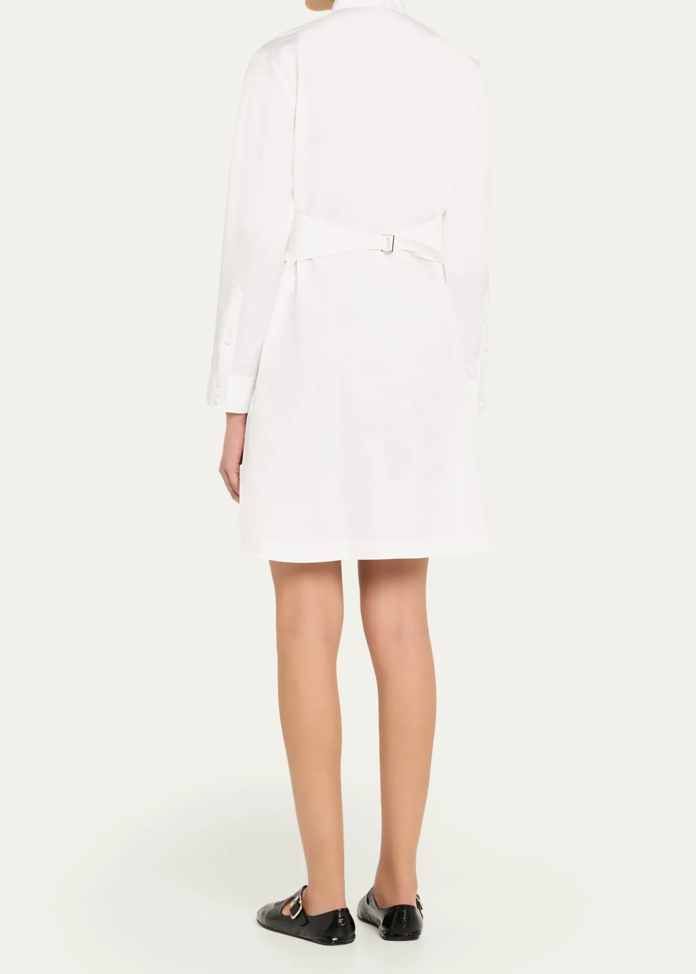 ALAIACummerbund Mini Shirtdress