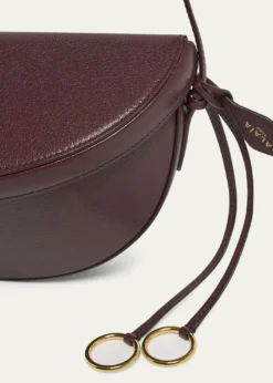 ALAIAEast-West Curved Goatskin Leather Shoulder Bag